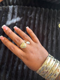 Large heart nugget ring